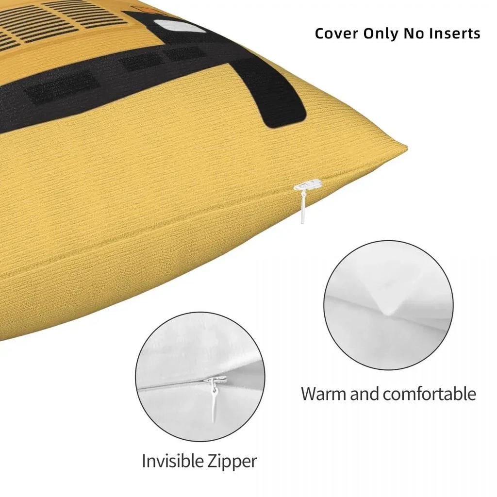 Yellow School Bus Pattern Throw Pillow Decorative Pillow Covers For Sofa Decorative Pillowcase Custom Cushion