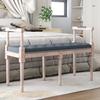 Dark Grey Velvet Bench 110 X 40 X 70 Cm