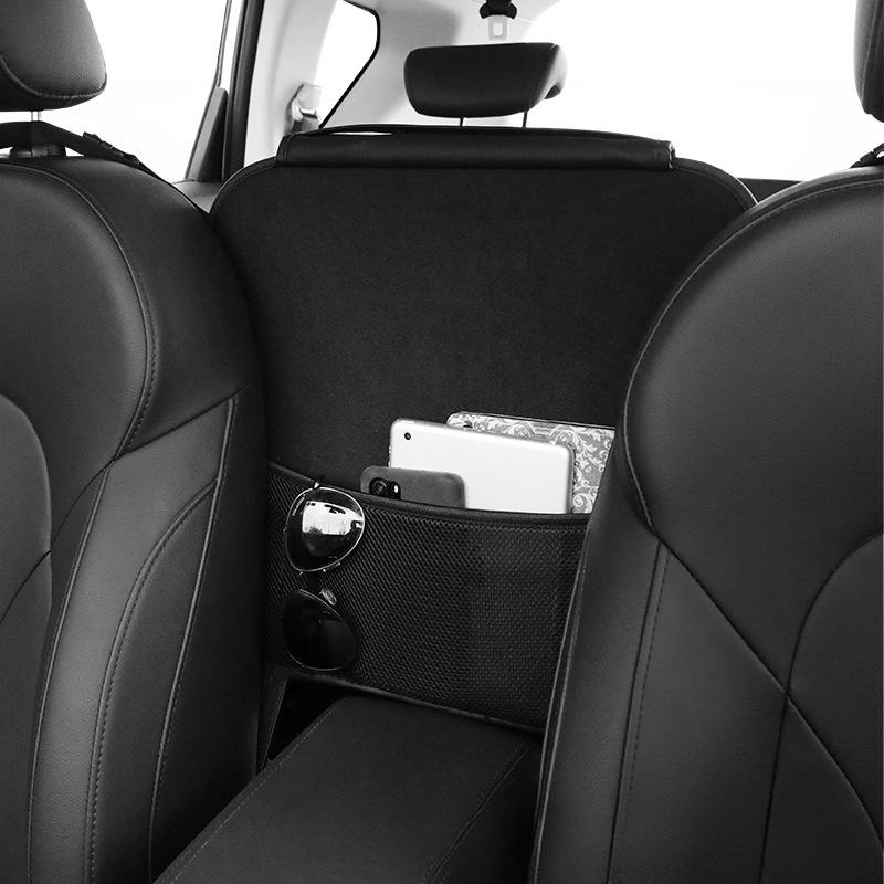 Car Seat Middle Storage Organizer Leather Armrest Hanging Cup Tissue Bag Holder Phone Glasses Ipad Pocket For Rear Seat Interior