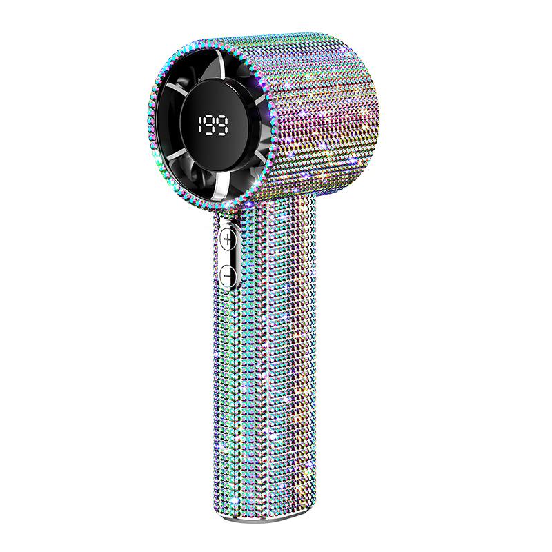 S5 Diamond Mini Fan: 199-Speed Portable High-Speed Fan with Digital Display for Outdoor Use