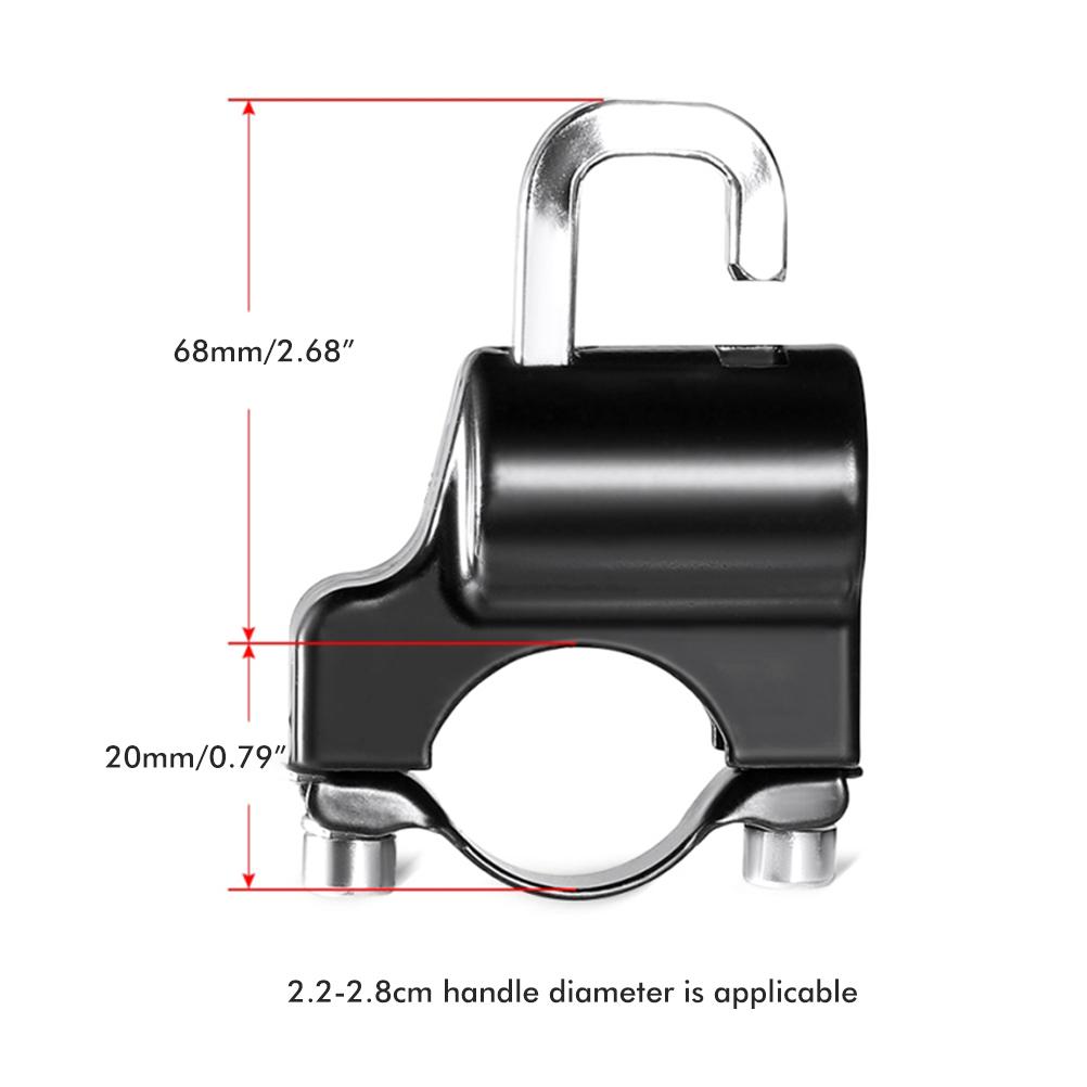 Motorcycle Helmet Lock Waterproof and Rustproof Motorbike Helmet Lock Hanging Hook Battery Car