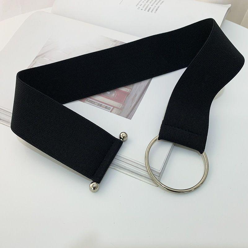 

Stylish Wide Elastic Waist Belt For Women In Black Brown Beige White Red Chocolate Colors Black Stretch