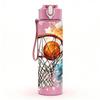 1PC Basketball Player Sport Theme Art 750ml Color Plastic Sports Water Bottle Leakproof Flip Straw Lid Suitable for Sports Office Home Use