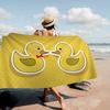 Yellow Classic Rubber Duck Beach Towel Colorful Bath Towels For Girl Microfiber Quick Dry Custom Sand Free Beach Yoga Spa