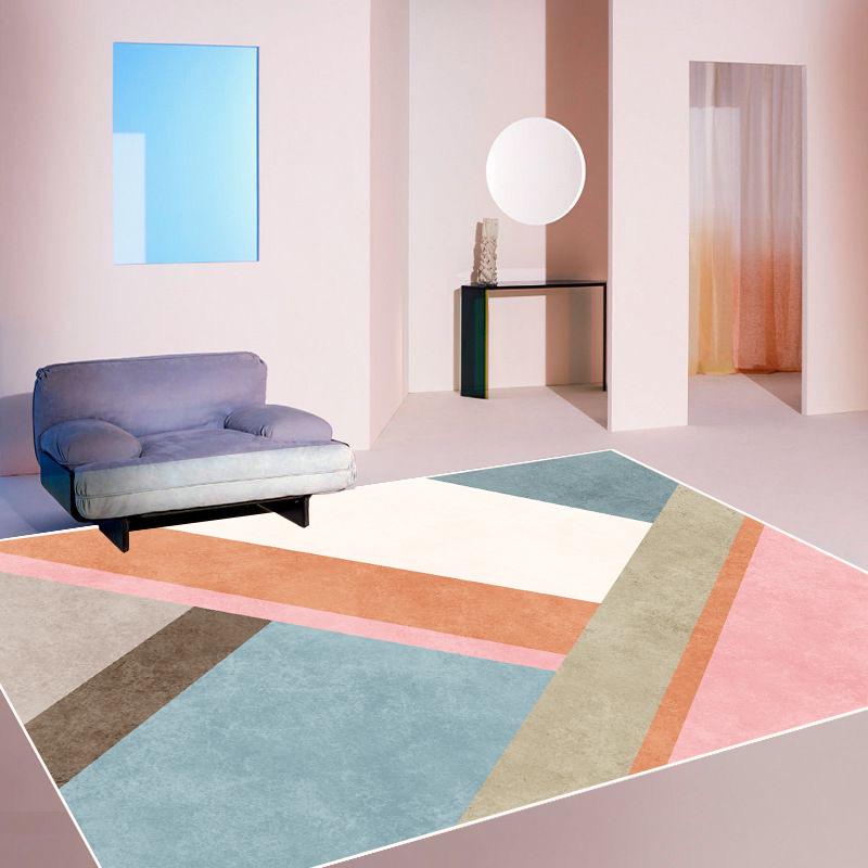 Light Luxury Simplicity Pink Carpet Living Room Nordic Style Creative Minimalism Sofa Area Rugs Bedroom Non-slip Soft Floor Mats