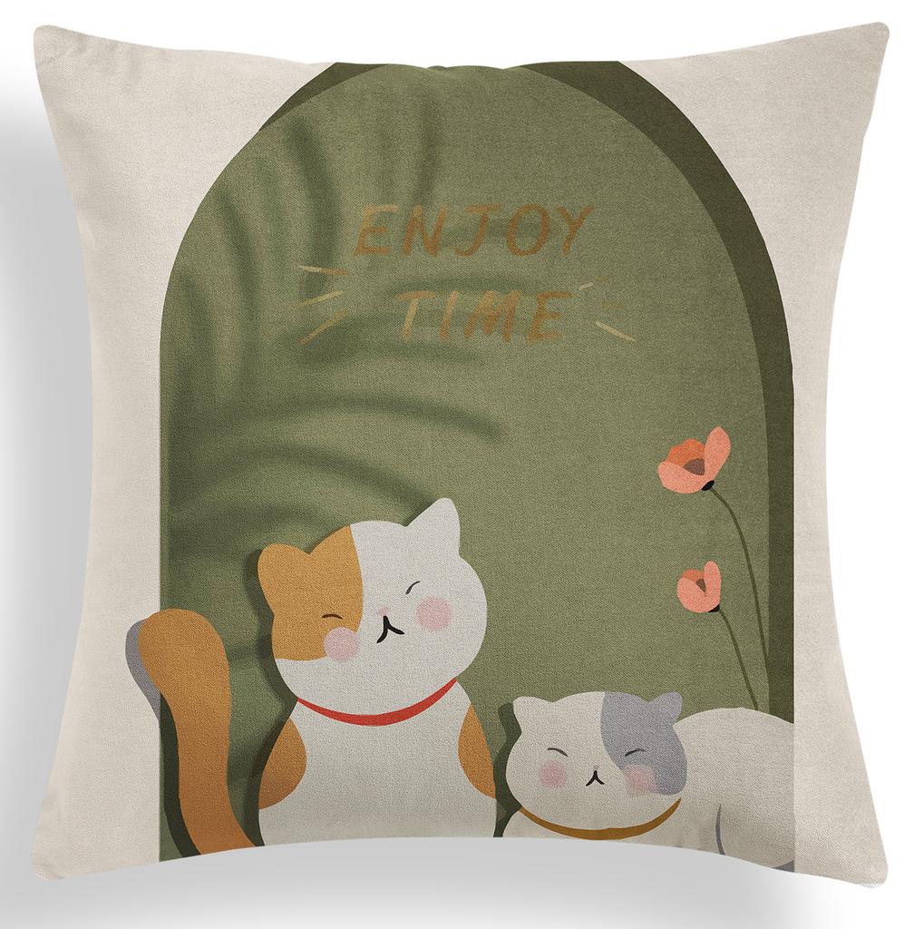 Nordic Geometric Green Pillow Cover Summer Plant Sofa Pillow Cover Cushion Cover Premium Durable Quality Useful