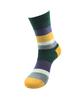 Sagseupis Green Denim Striped Crew Socks