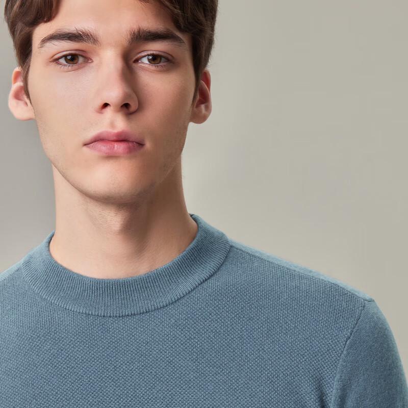 EMZ Erdos Men's Wool Cashmere Crewneck Sweater