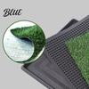 Washable Dog Pee Pad Artificial Grass Fake Turf Pet Potty with Tray Balcony 3-Layer Reusable Puppy Training Mat for Indoor Outdoor Use Small