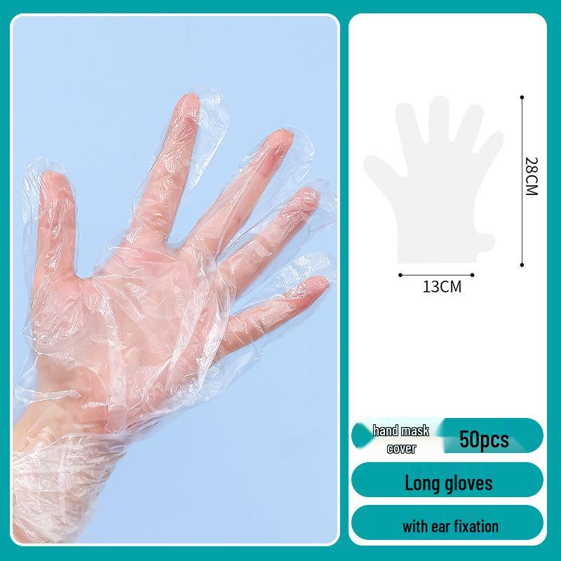 Disposable PE Plastic Gloves for Kitchen Hygiene - Clear, Thickened, Ideal for Cooking, Baking, and Food Handling