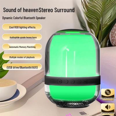 Wireless Bluetooth Speaker M9 with RGB Lighting and Subwoofer for Car and Outdoor Use