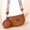 Crossbody Sling Bag Women Leather Shoulder Bag Crossbody Purse with Adjustable Shoulder Strap Chest Belt Bum Bag for Travel Daily Errands