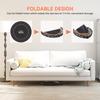 48" Foldable Mini Fitness Trampoline, with Adjustable Foam Handle, Orange