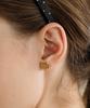 Has Hfs019 Ribbon Ruffle Earrings