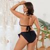 Zweiteiliger Bikini für Damen in Übergröße, Badeanzug mit Schlitz