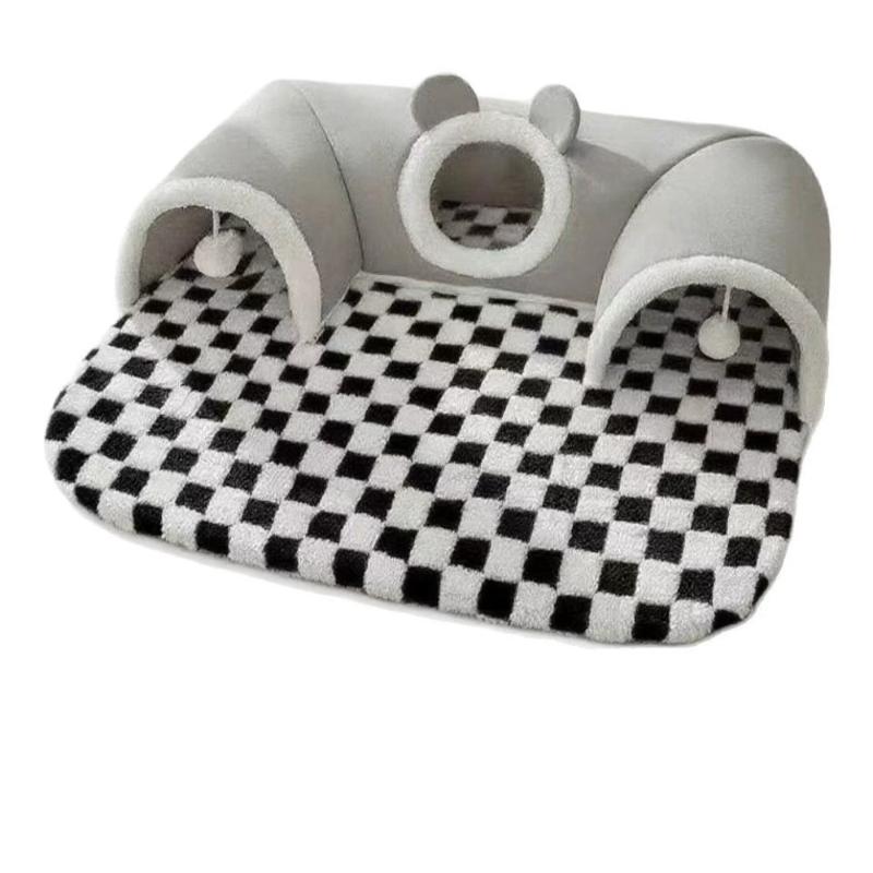 Cat Bed Tunnel Cat Play Tunnel Warm Shelter Tent House Toys for Dog Pet Animal Indoor Outdoor Wall-Corner Games Outside