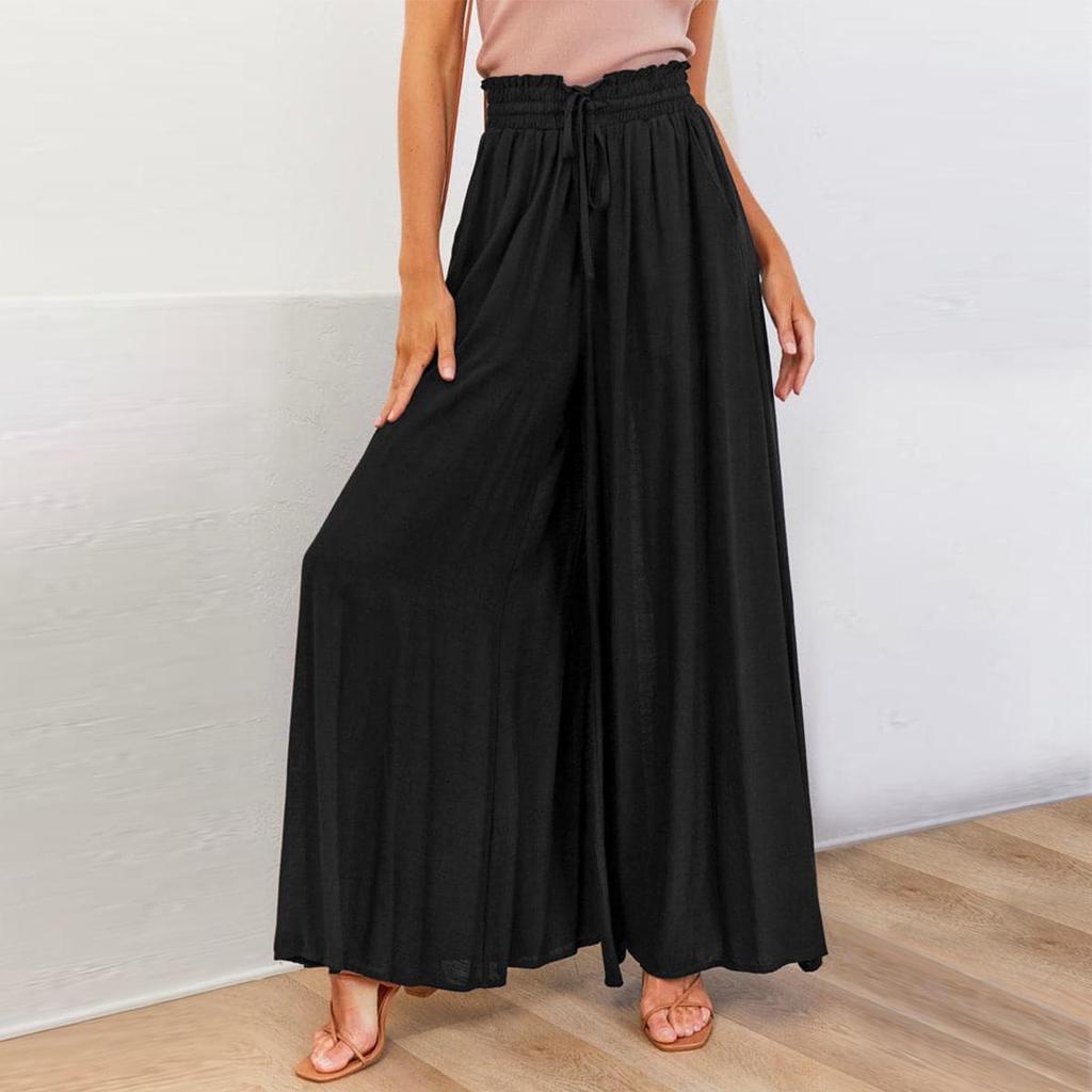 Plus Size Women’s High Waist Slimming Wide Leg Commuter Pants