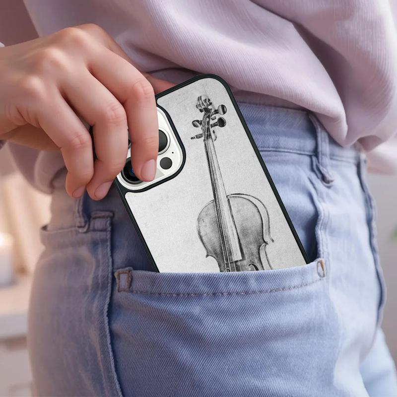 Music Violin Phone Case For iPhone 17 Air 15 16e 14 13 Pro Max Coque 12 11 Pro Max PLUS Cover