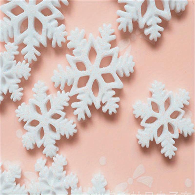 40PCS Romantic Crafts Accessories Party White Snowflake Home Christmas Decor Ornaments