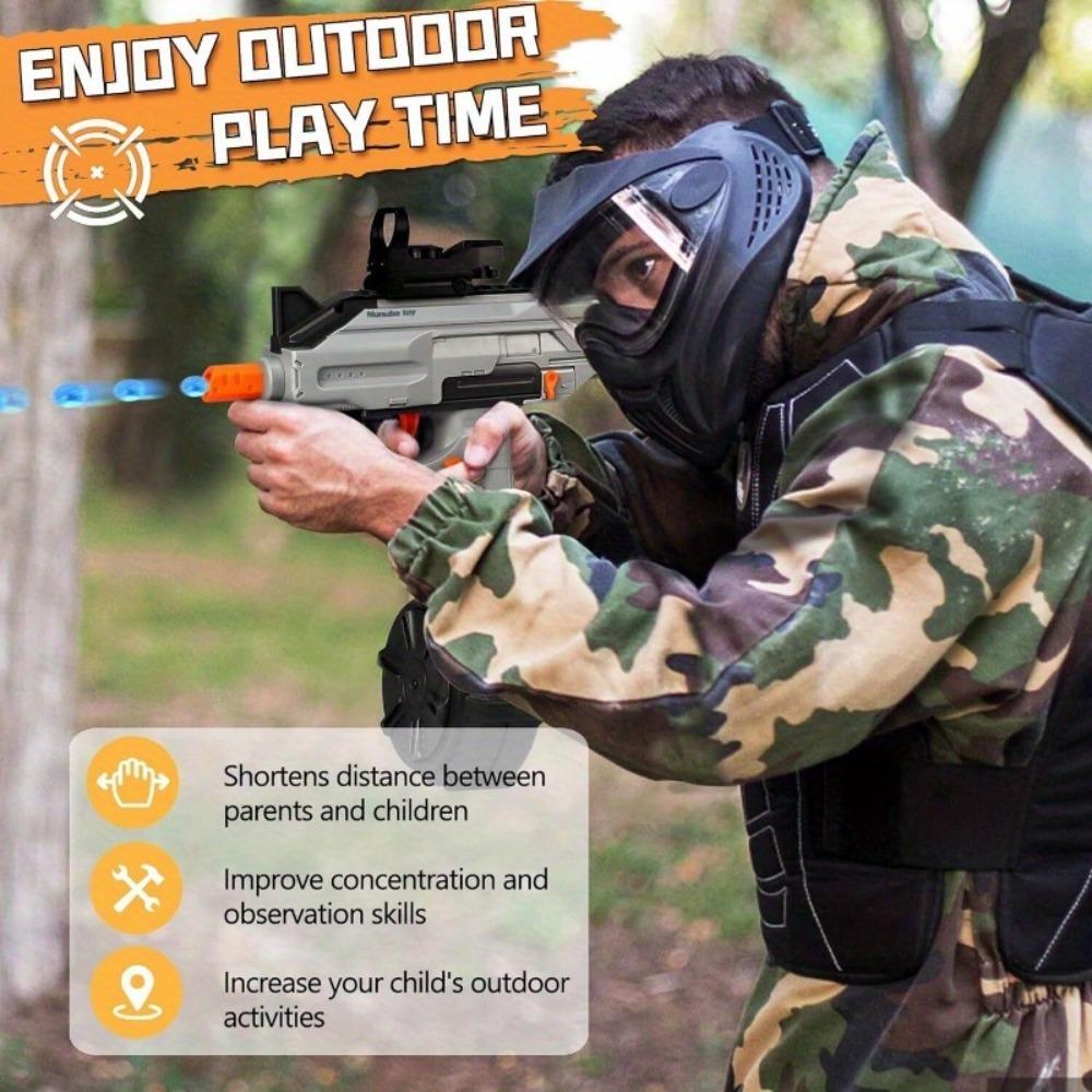 Pistol cu ​​gel de jucărie Pistol pentru copii cu pistol cu ​​glonț moale potrivit pentru 14 băieți și fete și adulți Joc în aer liber Jucărie cu pistol fals echipat cu baterie