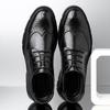 Men Genuine Leather Brogue Dress Shoes 8cm/10cm Height Increase Elevator Business Formal Shoes Thick Sole Office Casual Oxfords