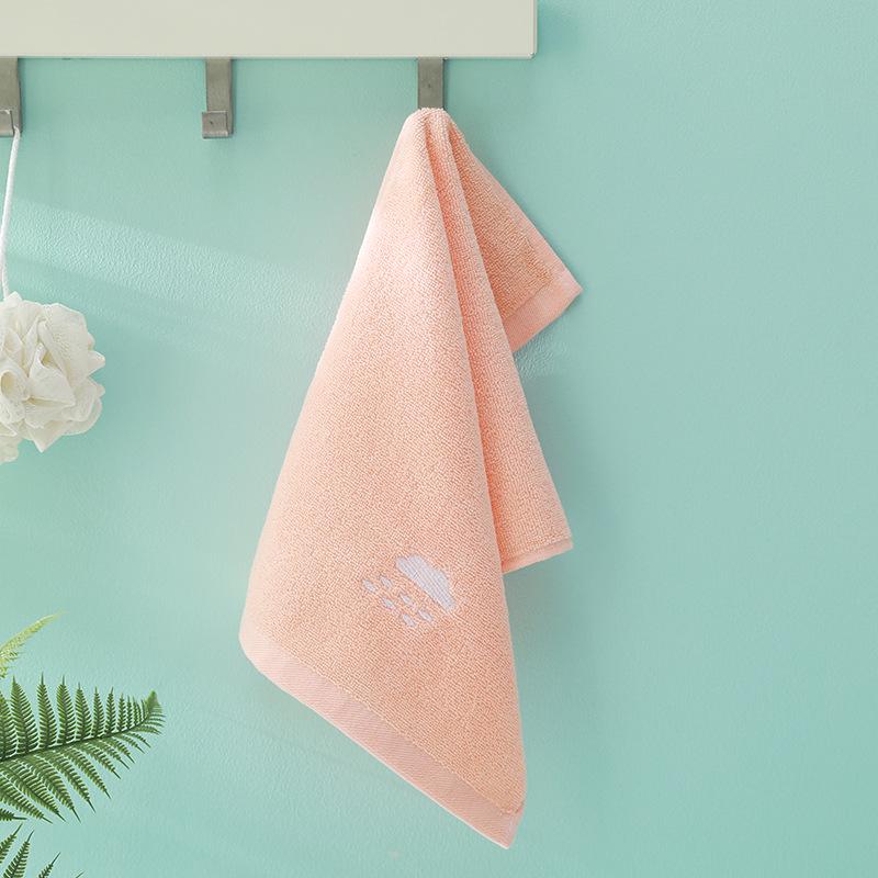 

Pure Cotton Soft Baby Washcloths - Absorbent Children s Towels with Cute Cartoon Weather Design 25*45 cm рожевий