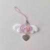 Sweet Wing Heart Cross Phone Charm Straps Car Key Hangings Pendants Fashion Bag Decoration Lanyard Purse Accessory