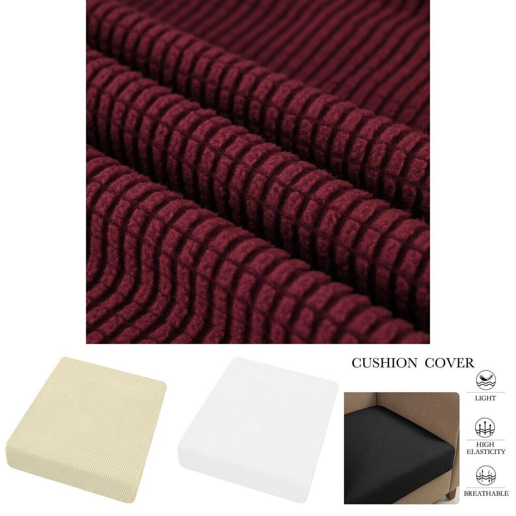 Stretchy Couch Seat Cushion Cover Excellent Fit Soft Hand-feeling Furniture Protector