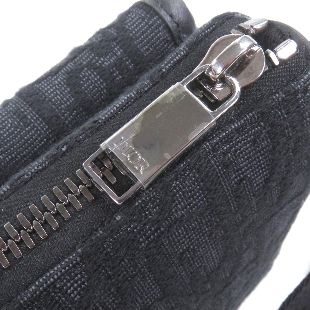 Pristine DIOR Shoulder Bag Dior 8 Buckle Oblique All-Over Pattern Black Used