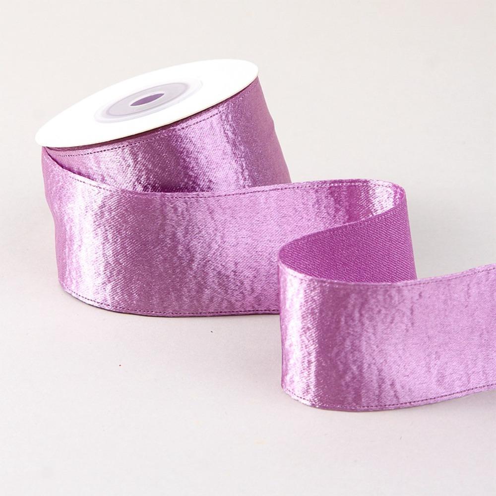 2.5cm 10 Yards Velvet Ribbon Single Sided Double Sided Glitter Ribbon Gloss Glitter Silver Edge Satin Ribbon Hair Bows 10 yards фиолетовый