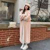 Winter Women Coat Knitted Cardigan Loose Knee Length Thickened Pure Imitation Mink Fleece Sweater Autumn Lazy Style