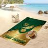Norwich City Personalized Printed Beach Towel Soccer Logo Support Custom Name Text Absorbent Towel For Sport Travel Special Gift