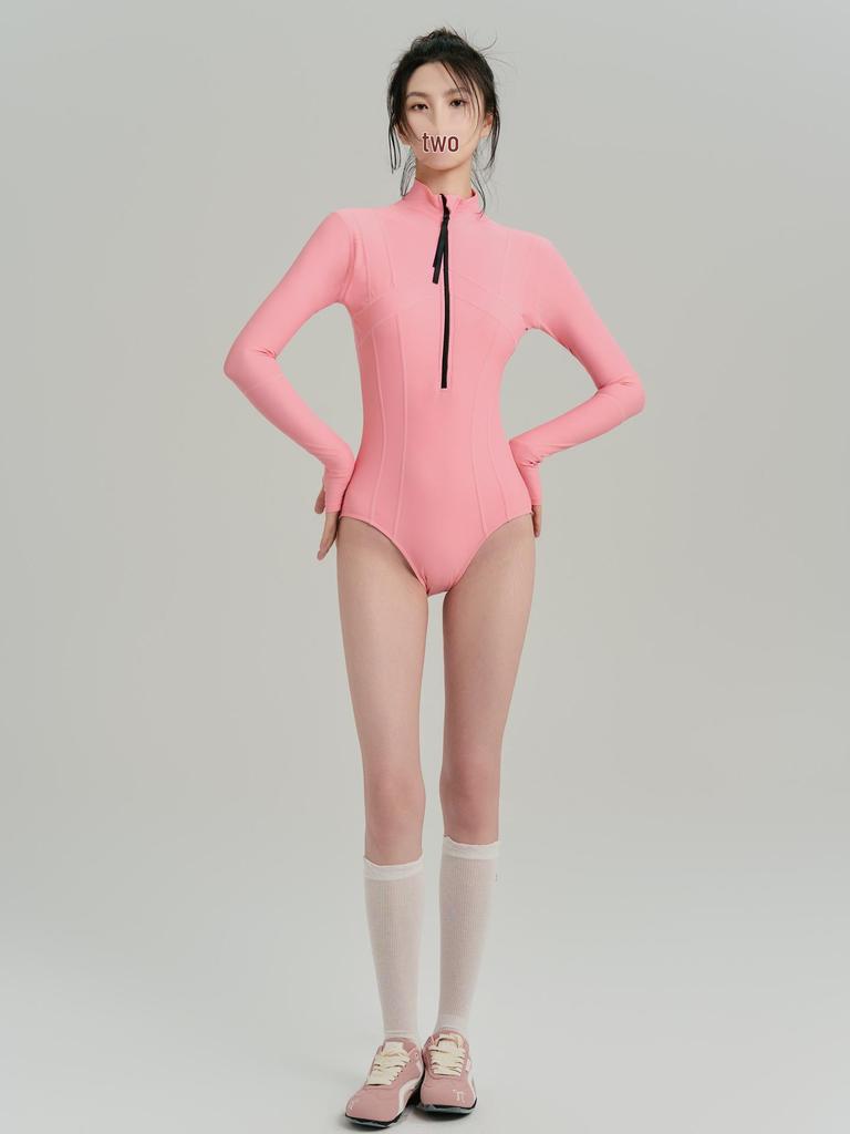 Women's Long Sleeve One-Piece Slimming Surf Swimsuit