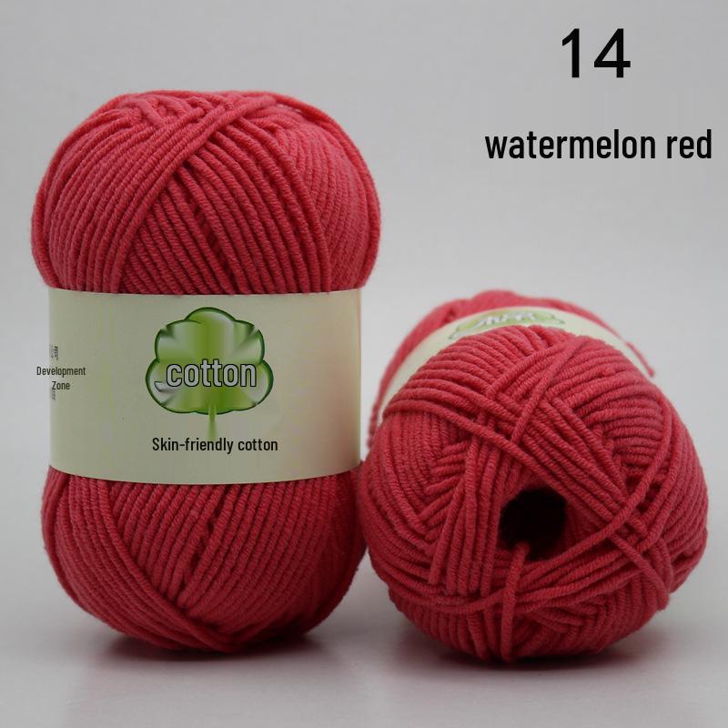 Combed 5-Ply Milk Cotton Yarn for DIY Knitting & Crochet - Medium-Thick Scarf & Blanket Material Pack