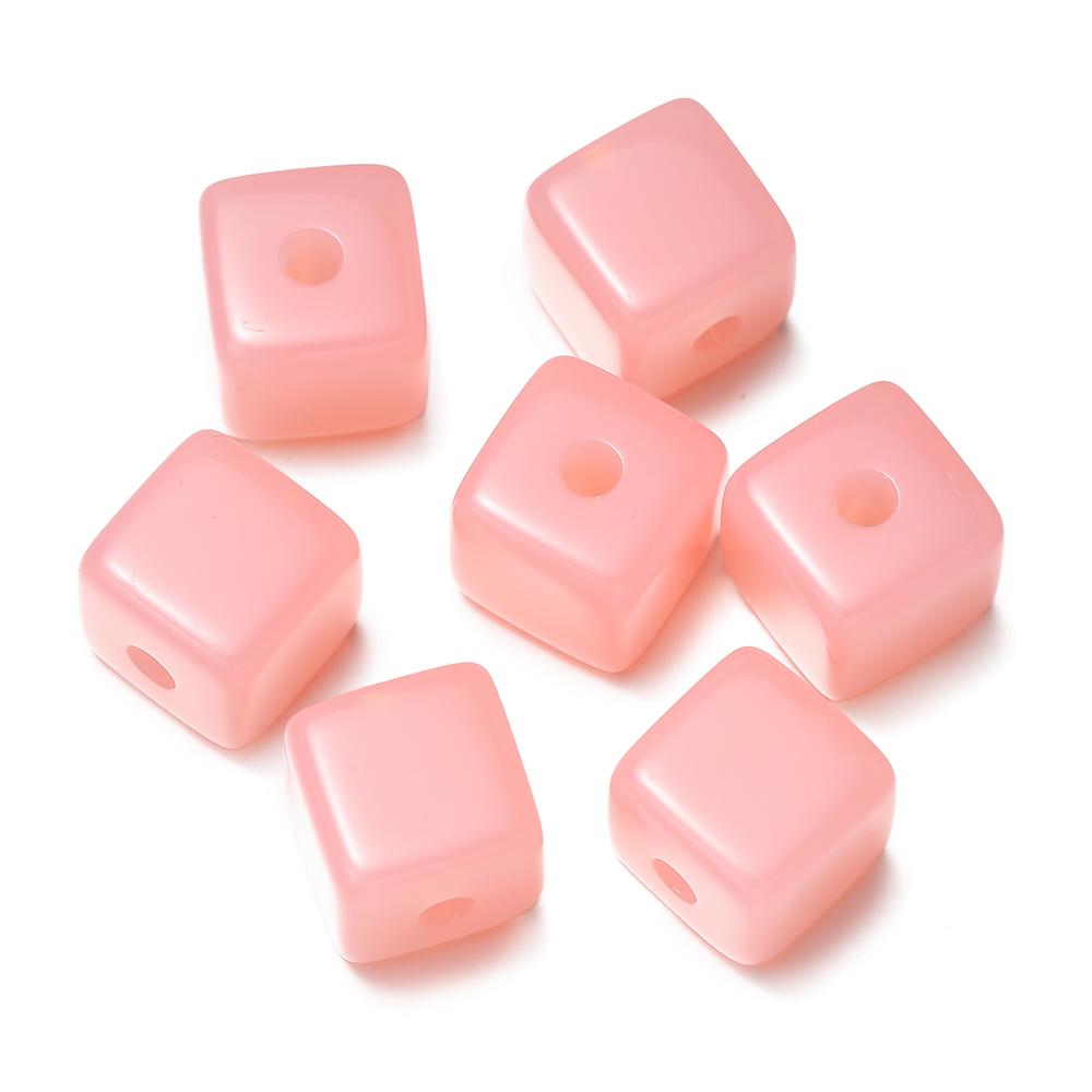 10pcs/lot Acrylic Jelly Colored Square Shape Beads Big Bracelet Loose Beads For DIY Jewelry Making Necklace Craft Accessories
