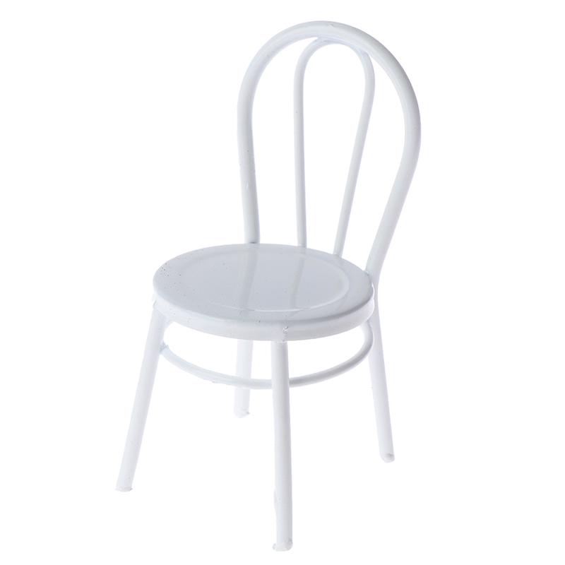 1/12 Dollhouse Miniature Furniture Metal Chair Doll House Accessories