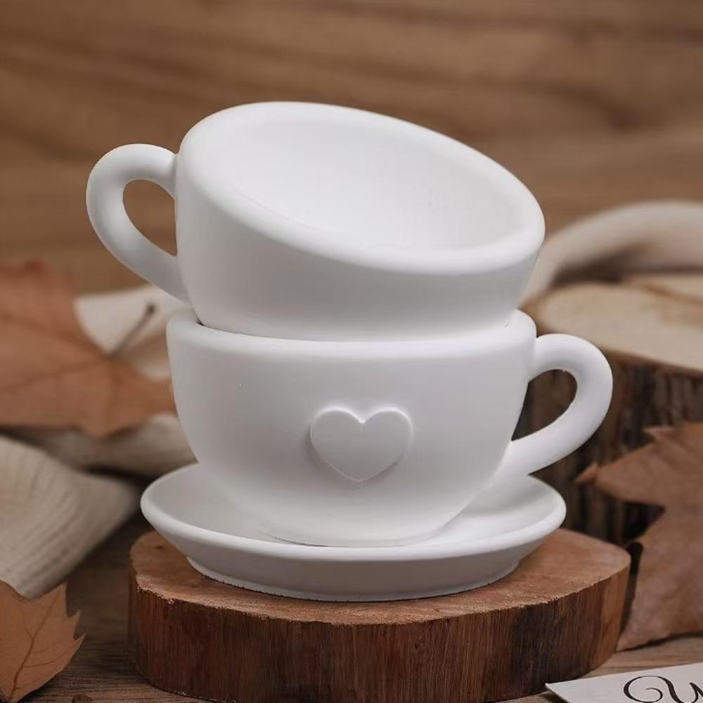 Елегантна форма для кавової чашки 3D гіпсова цементна форма Довговічні форми для свічників Подарунки на вечірку