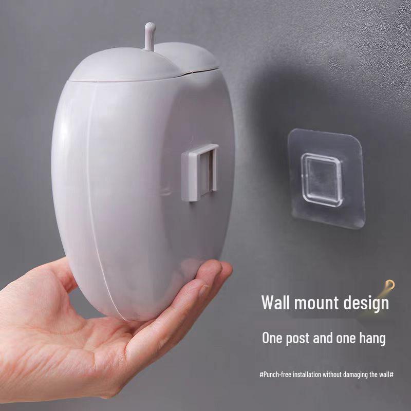 Apple-Shaped Wall-Mounted Kitchen Storage Box for Cling Film and Bags