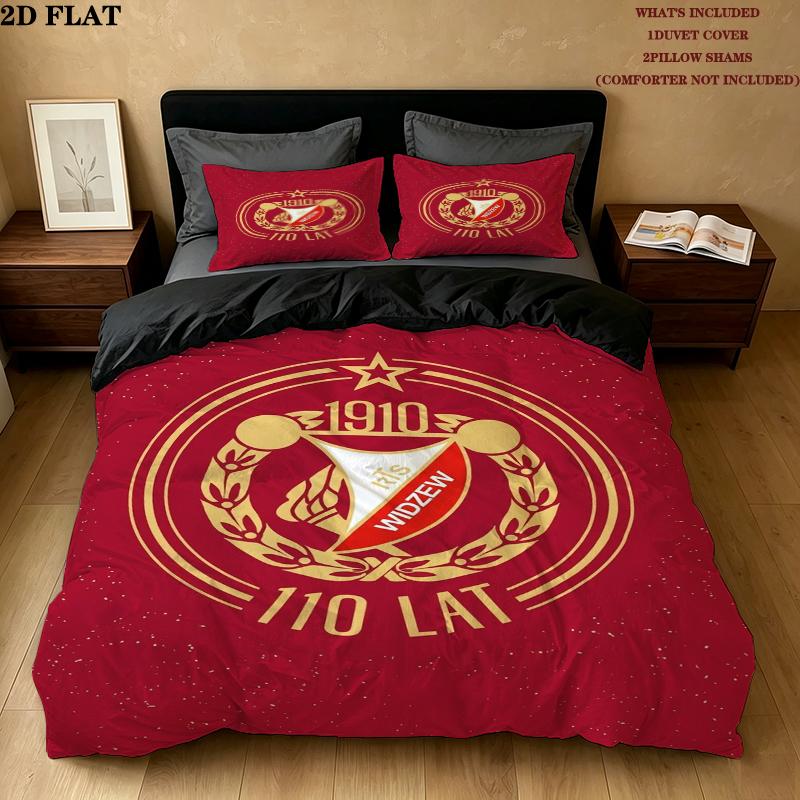 Rts Widzew D Pattern Bedding uilt Set uilt Cover Pillowcase Home Decoration Birthday Gift (1 * duvet cover + 2 * pillowcase without core)