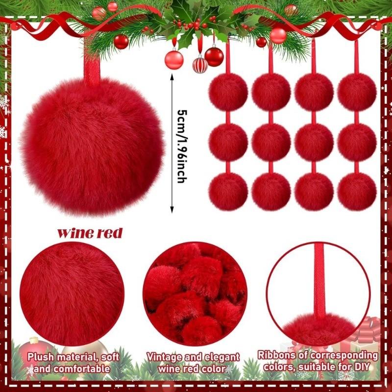 10Pcs Christmas Decoration Ball Ornaments Hanging for Xmas Tree Pendant Wreath Home New Year 2026 DIY Craft Party Supplies Decor