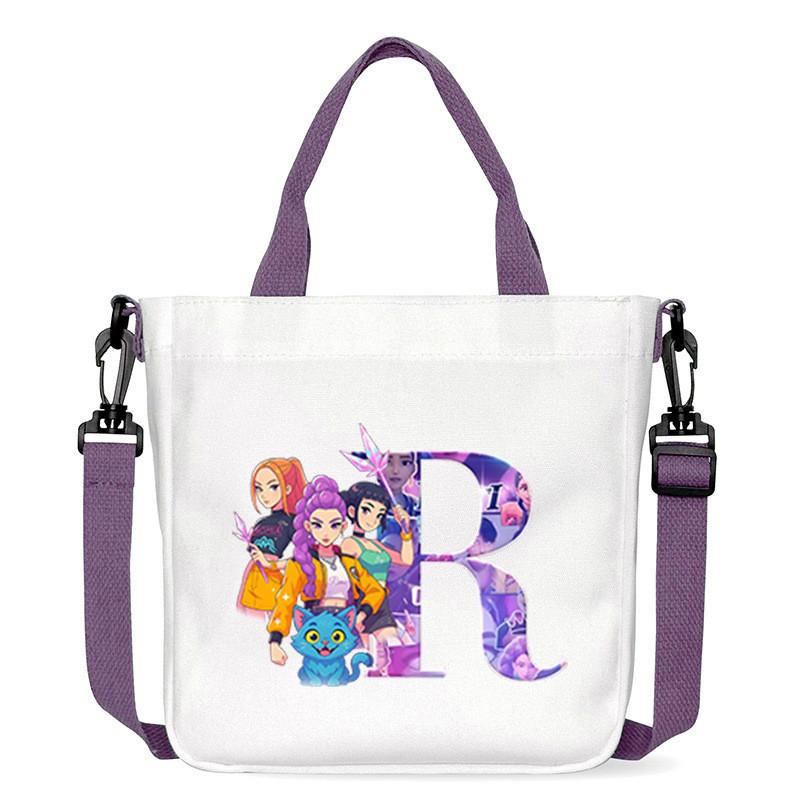 Kids Girls Sajaboys Rumi Mira Zoey Printed Student Lightweight Crossbody Bag Casual Canvas Shoulder Bags