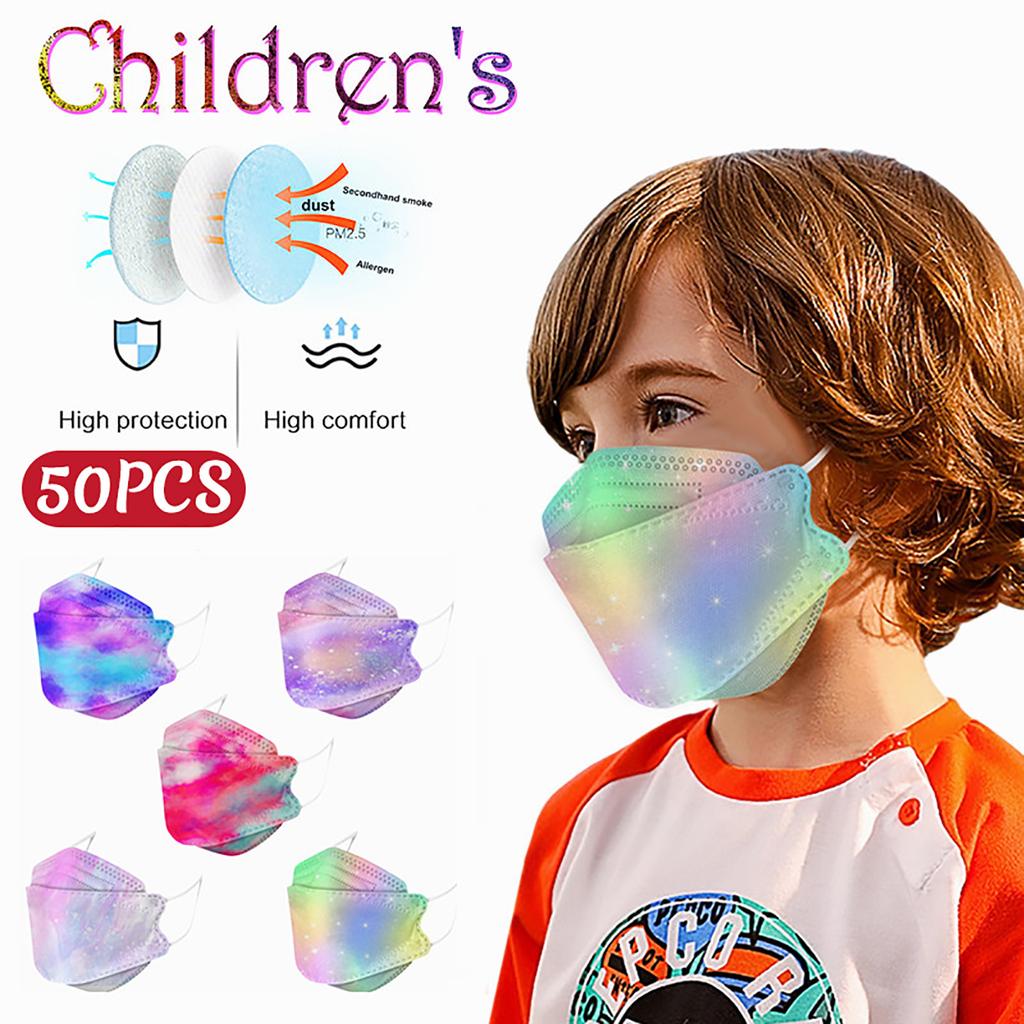 Children's Tie-dye Printing Face Mask Daily Protective Breathable Face Mask