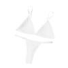 Sexy Women Summer Bikini Set Swimmer Solid Color Push Up Bra Briefs G-string