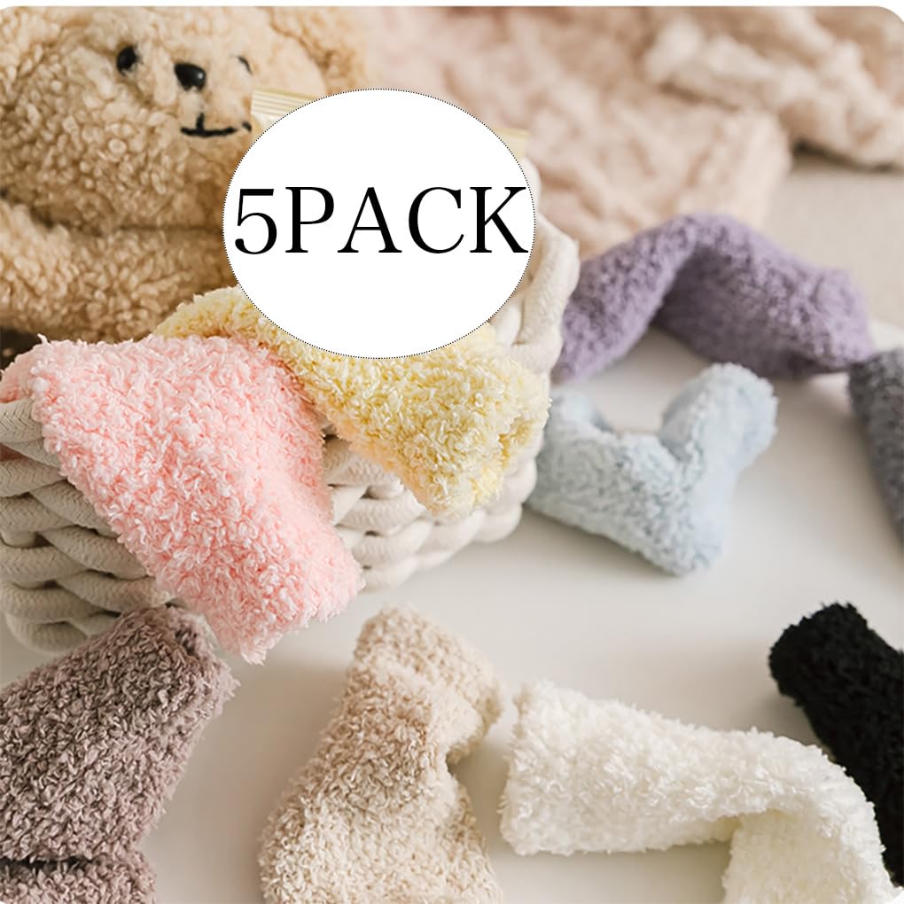 Baby Thick and Warm Winter Ages [MOMSMENU] Socks, Socks, Non-Slip, 5-Pair Set, 3-5
