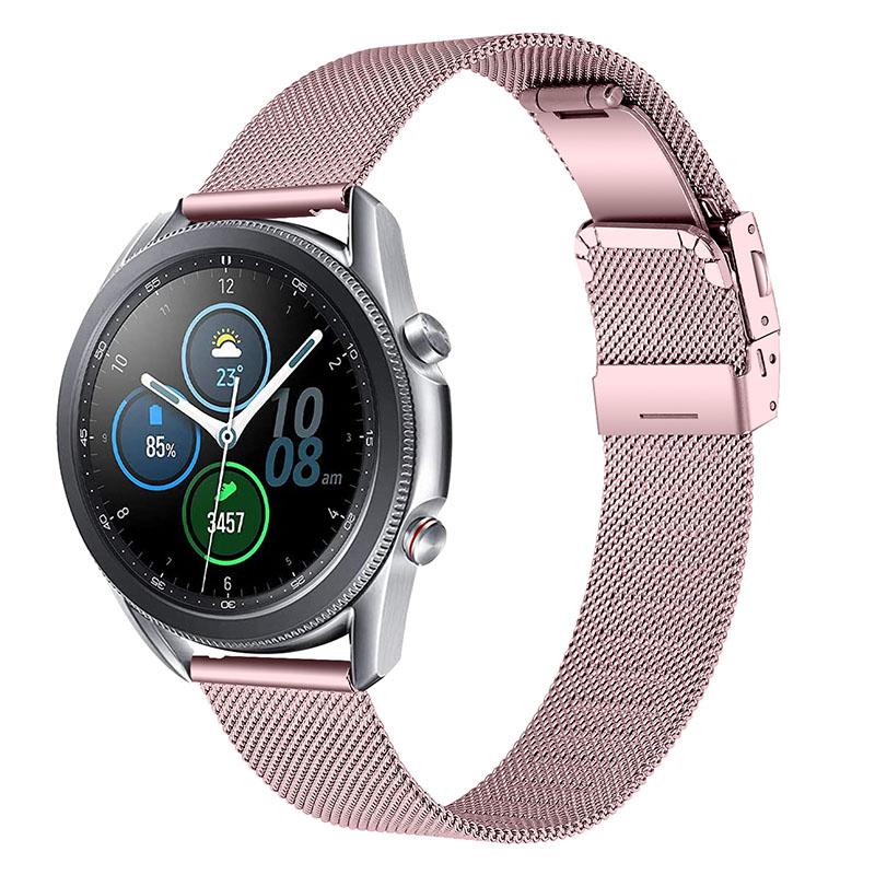 

For Samsung Galaxy Watch3 41mm Stainless Steel Milanese Watch Strap with Tortoise Back Buckle Multi-color