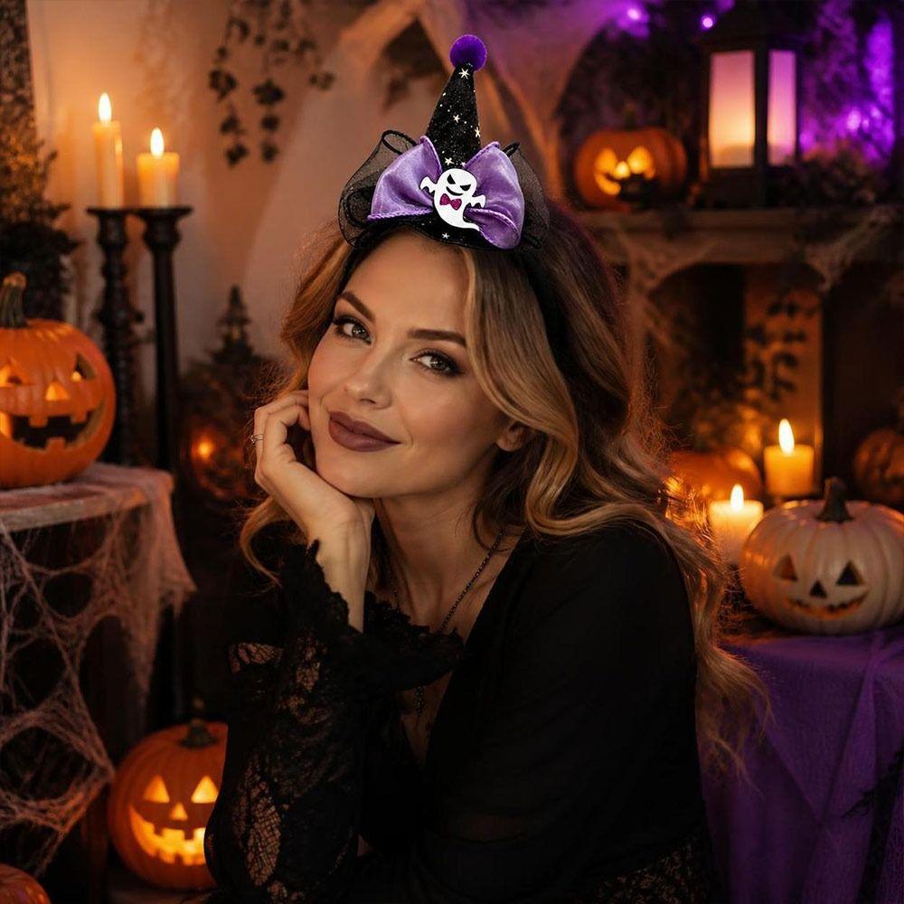Fabric Halloween Cartoon Hairband Halloween Theme Ghost Headband Pumpkin Headband Costume Events