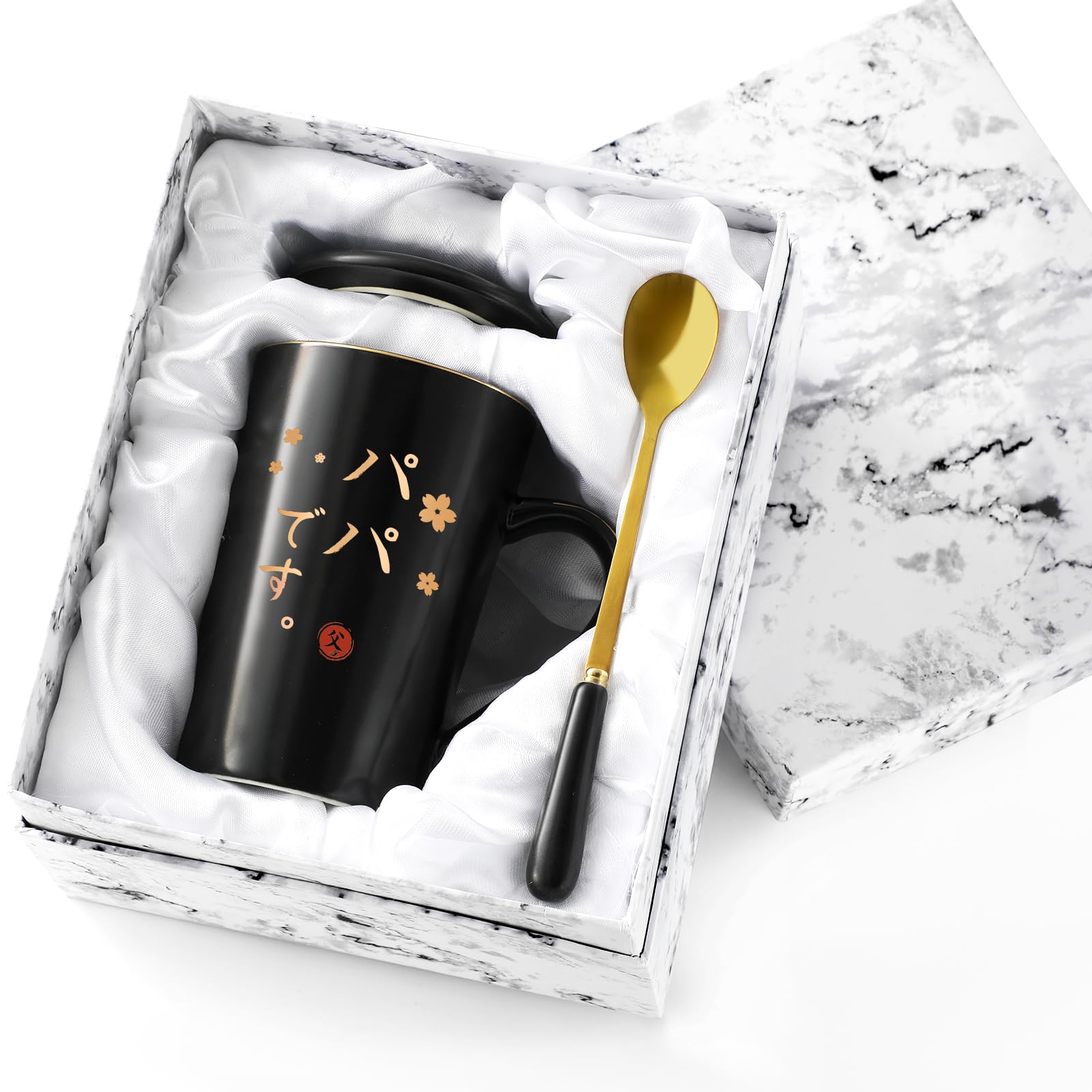 

Livole День рождения Большой с кофе Уважение к пожилым Посудомоечная машина Черный Подарок отцу, Папа, Подарок, Кружка, 400 мл, Крышка, Чашка, День, Юбилей, Подарок, чёрный