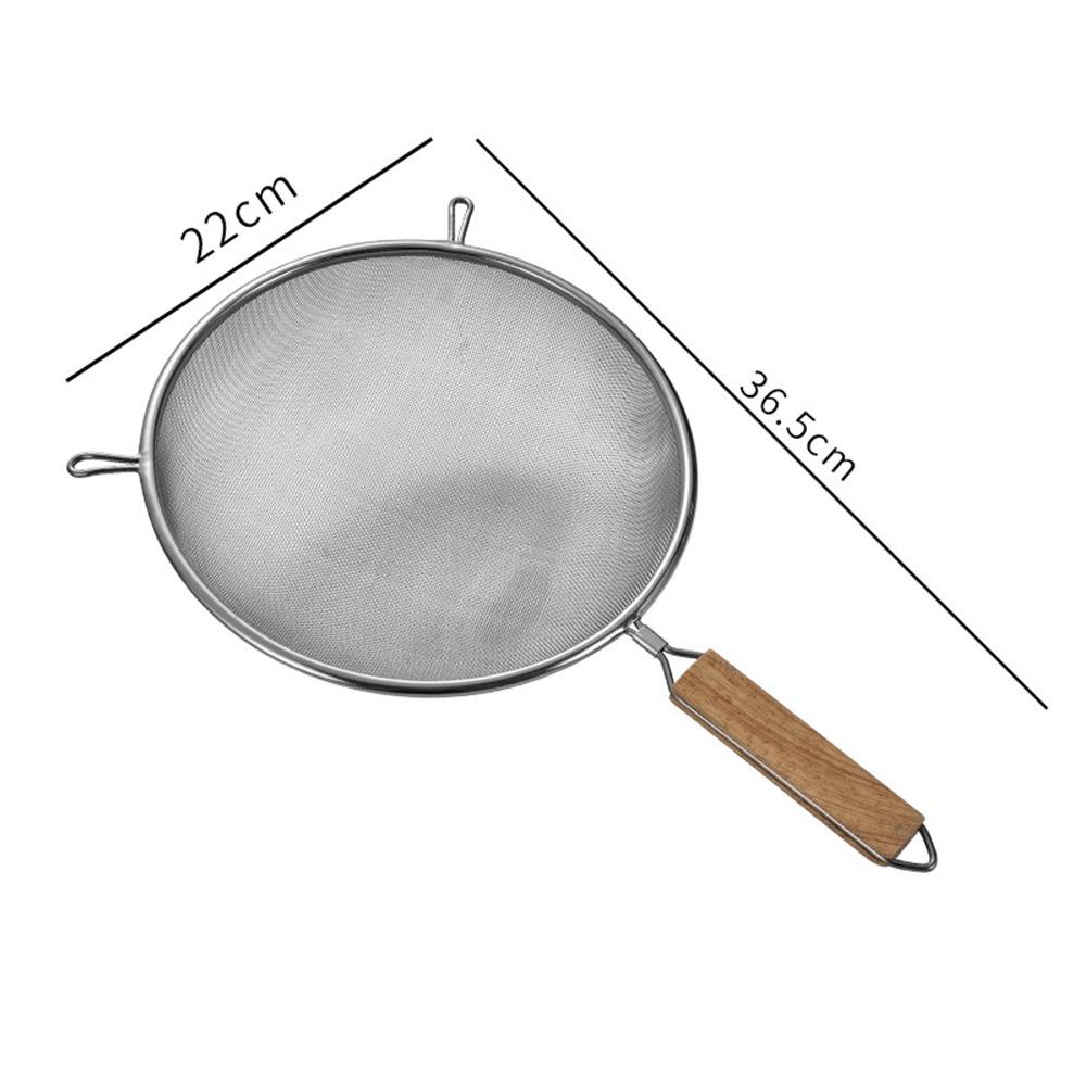 304 Stainless Steel Cooking Skimmers Wooden Handle Easy To Clean Food Strainers Rinsing Vegetables Cooking Preparation