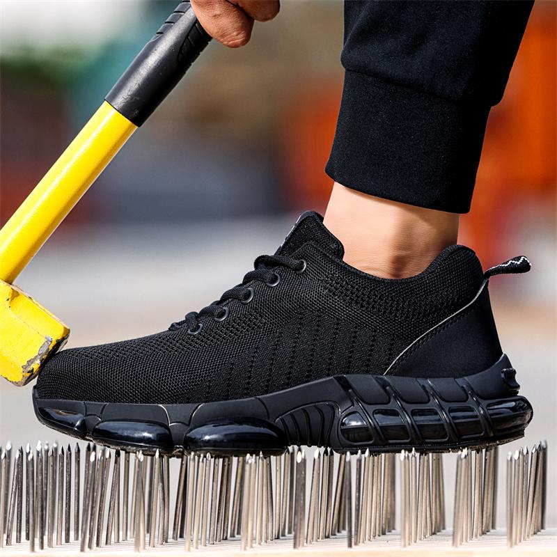 Safety Work Sneakers Steel Toe Shoes For Men Puncture-Proof Labor Shoes Indestructible Male Footwear Security Boots Lightweight