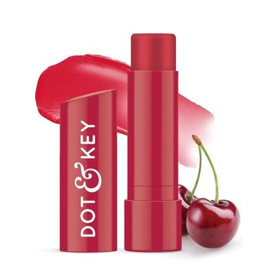 Dot & Key Barrier Repair Hydraterende Lippenbalsem SPF 50 | Cherry Crimson | Herstelt Beschadigde Lipbarrière | Sterk Gekleurd | 4,5 gram